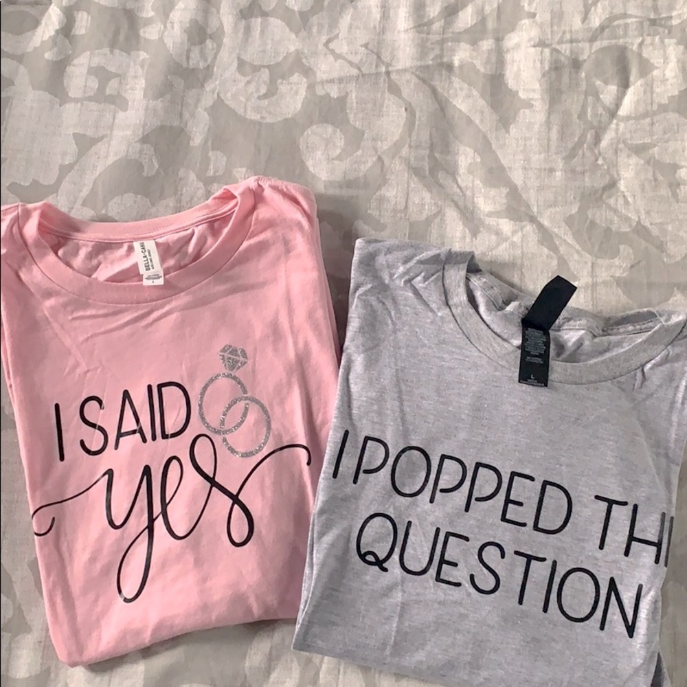 Engagement Announcement Tshirts (His/Her)